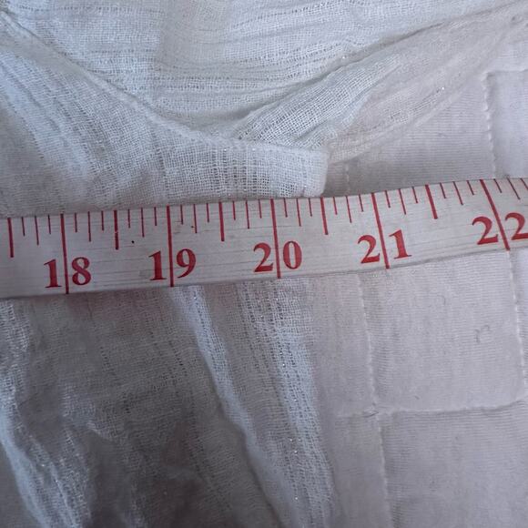 RACHEL ZOE Womens Tunic *Large Gauzy Embroidered Keyhole Neckline Bohemian - Picture 7 of 10